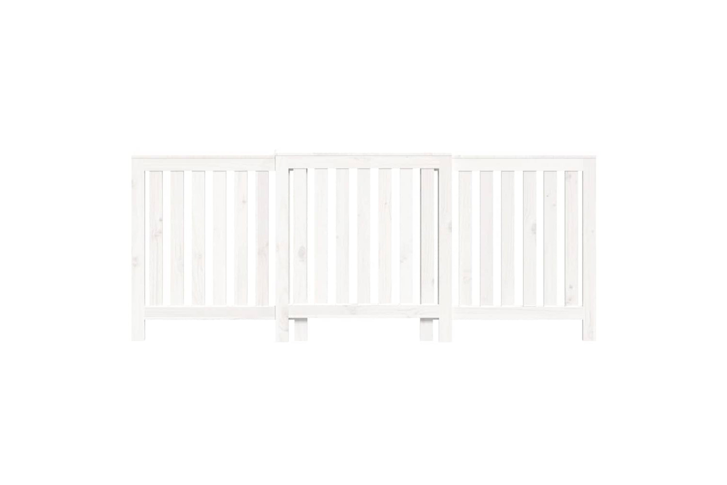 vidaXL 822587 Radiator Cover White 210x21x85cm Solid Wood Pine-4