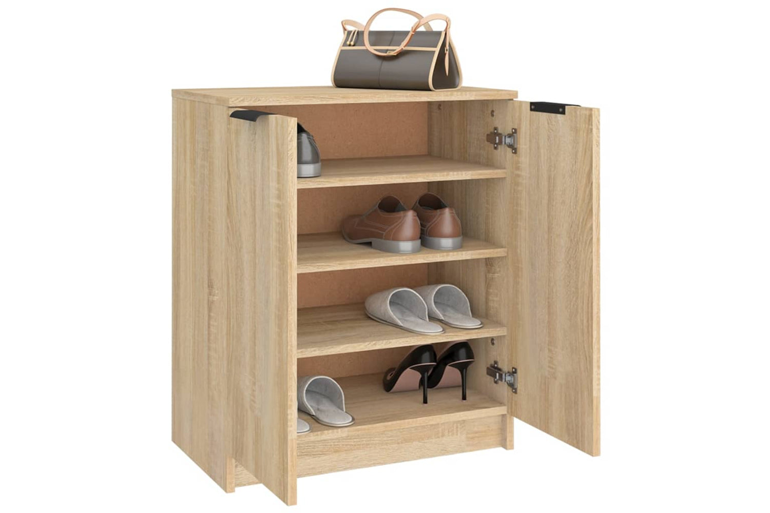 vidaXL 811424 Shoe Cabinet Sonoma Oak 59x35x70cm Engineered Wood-7