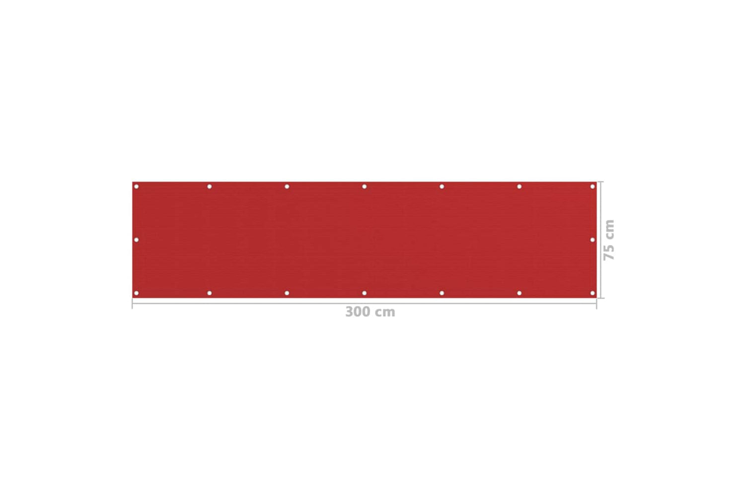 vidaXL 311004 Balcony Screen Red 75x300cm Hdpe-5