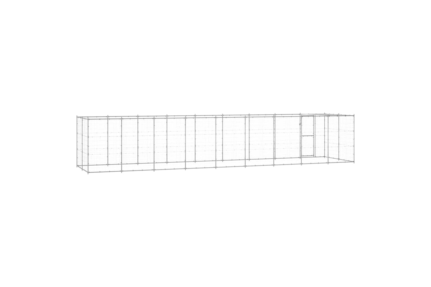 Vidaxl 3082306 Outdoor Dog Kennel Galvanised Steel With Roof 21.78 M2-5