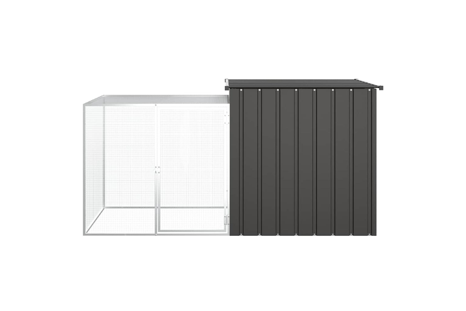 Vidaxl Chicken Cage Anthracite 200x91x100 Cm Galvanised Steel-3