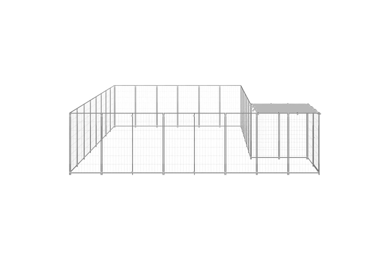 Vidaxl 3082233 Dog Kennel Silver 15.73 M2 Steel-3