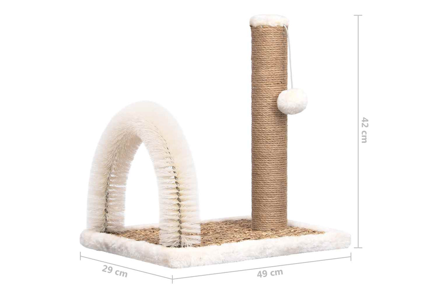 Vidaxl Cat Tree With Arch Grooming Brush And Scratch Post-8