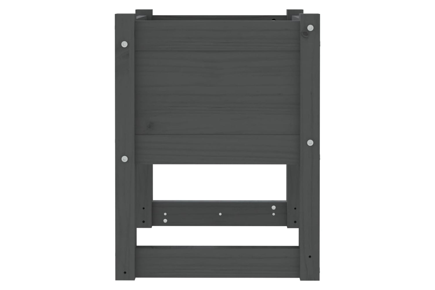 vidaXL 822111 Planter Grey 40x40x52.5cm Solid Wood Pine-4