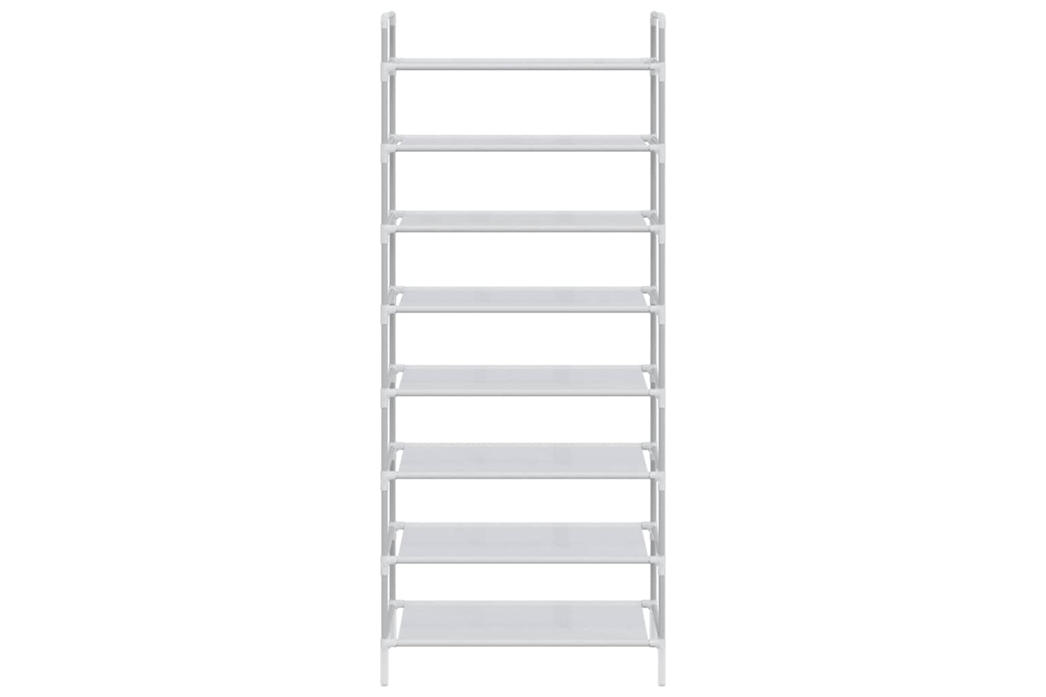 Vidaxl 330043 Shoe Rack With 8 Shelves Metal And Non-woven Fabric Silver-3