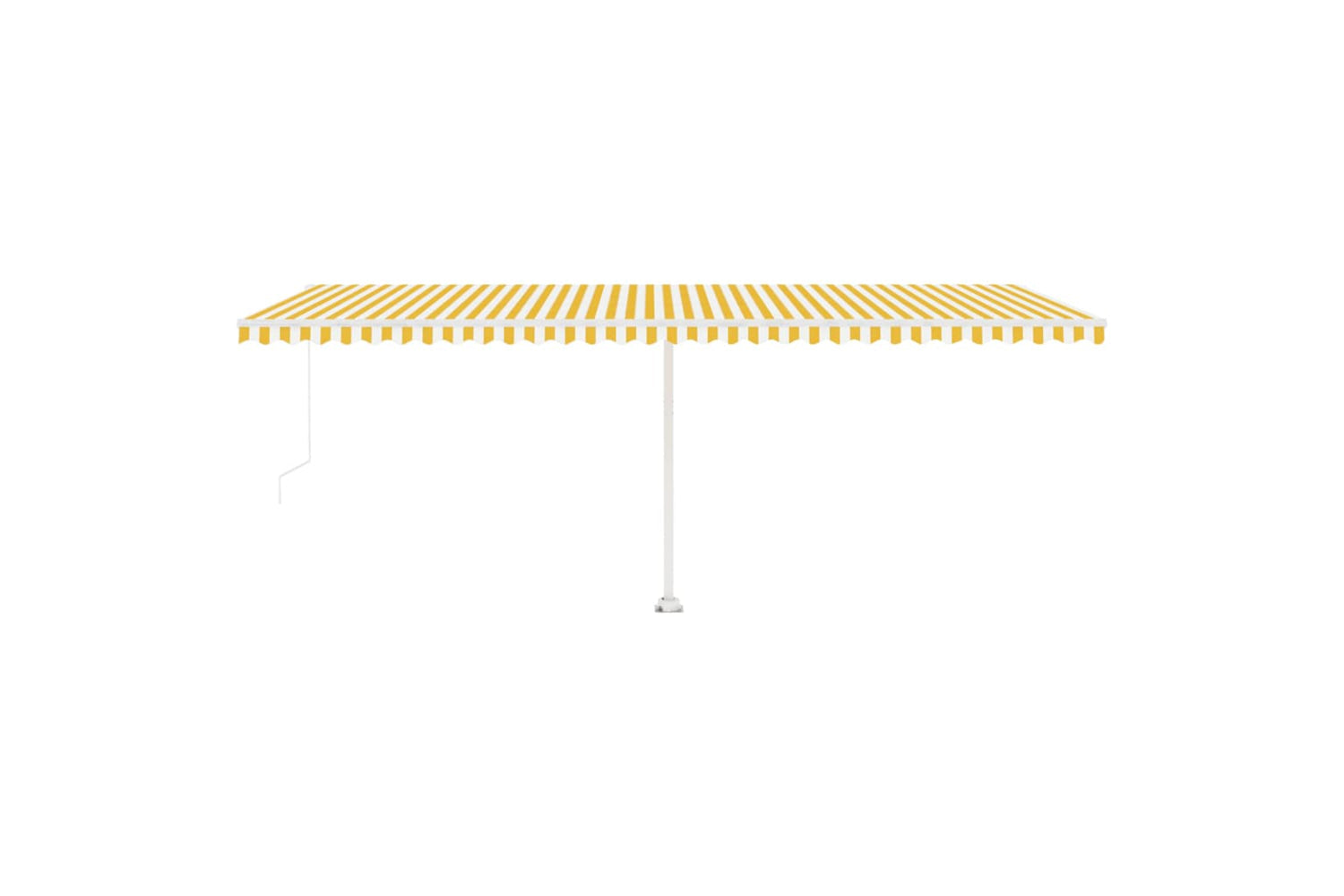 vidaXL 3069683 Manual Retractable Awning With Led 600x350cm Yellow And White-3