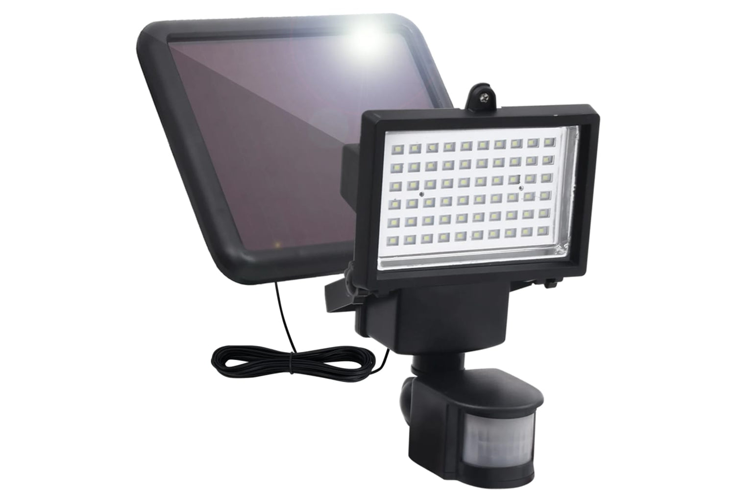 Vidaxl 315693 Garden Solar Powered Led Spotlight With Sensor Black-3