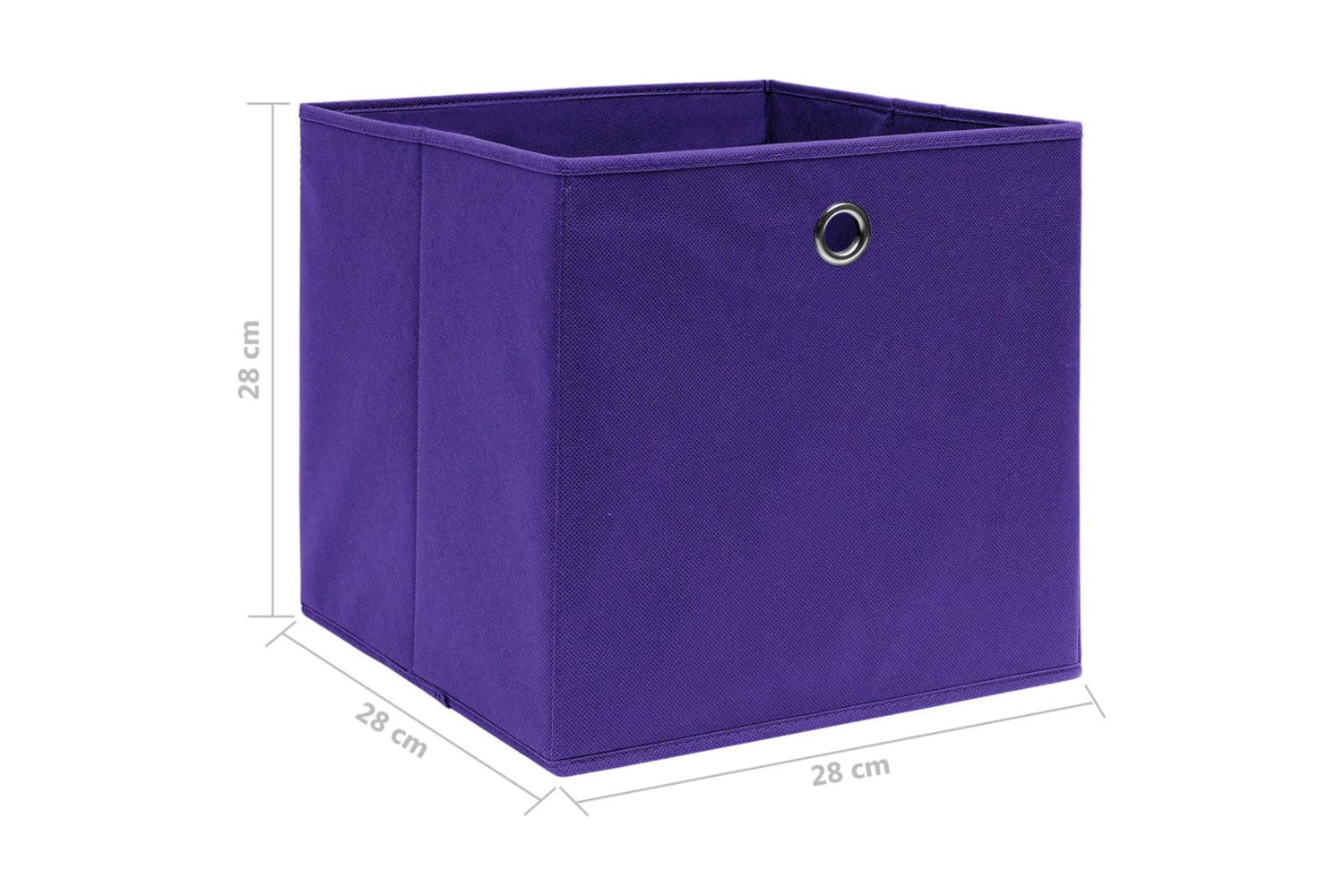 vidaXL 325211 Storage Boxes 4 Pcs Non-woven Fabric 28x28x28cm Purple-5