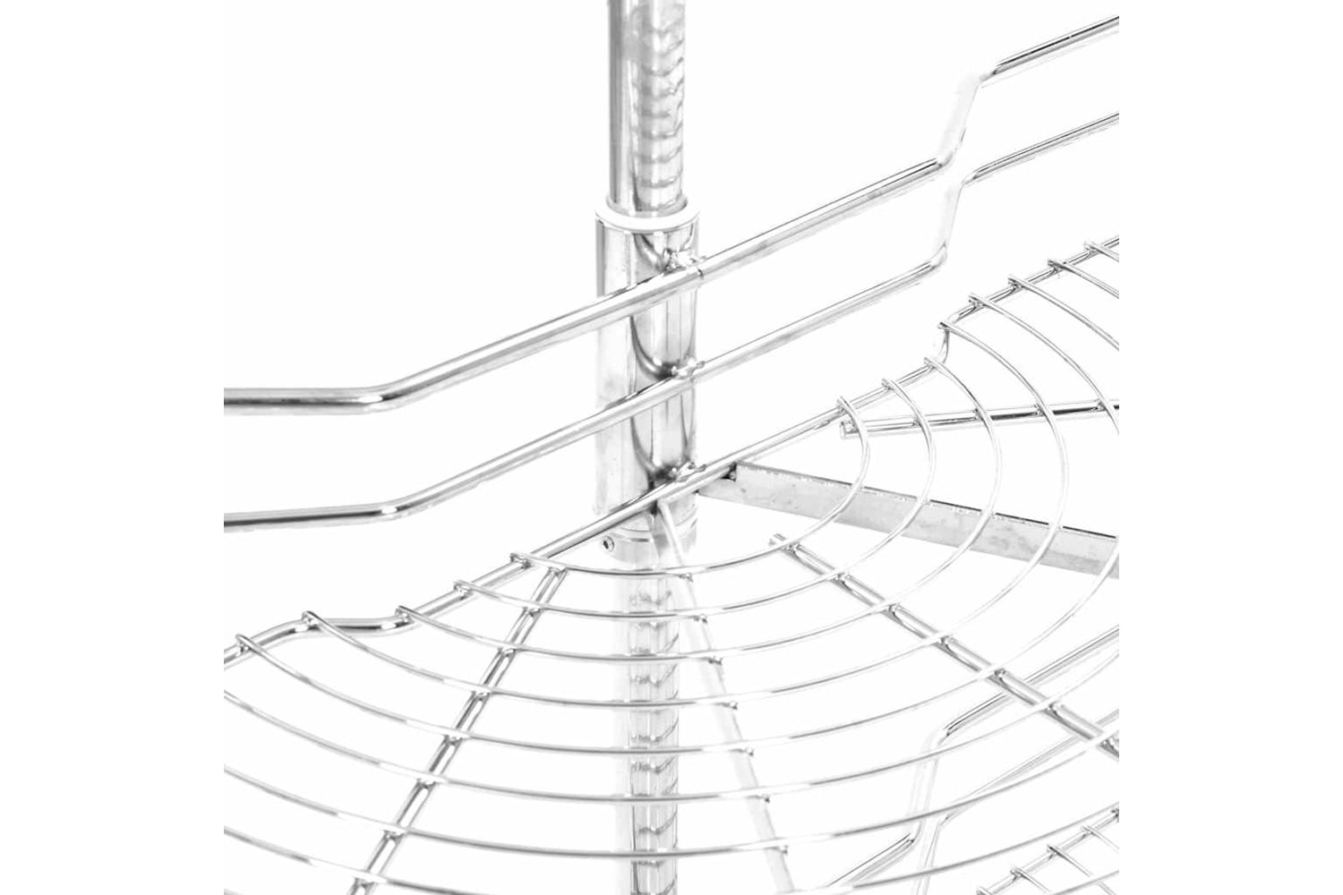 Vidaxl 2-tier Kitchen Wire Basket Silver 180 Degree 75x38x80 Cm-7