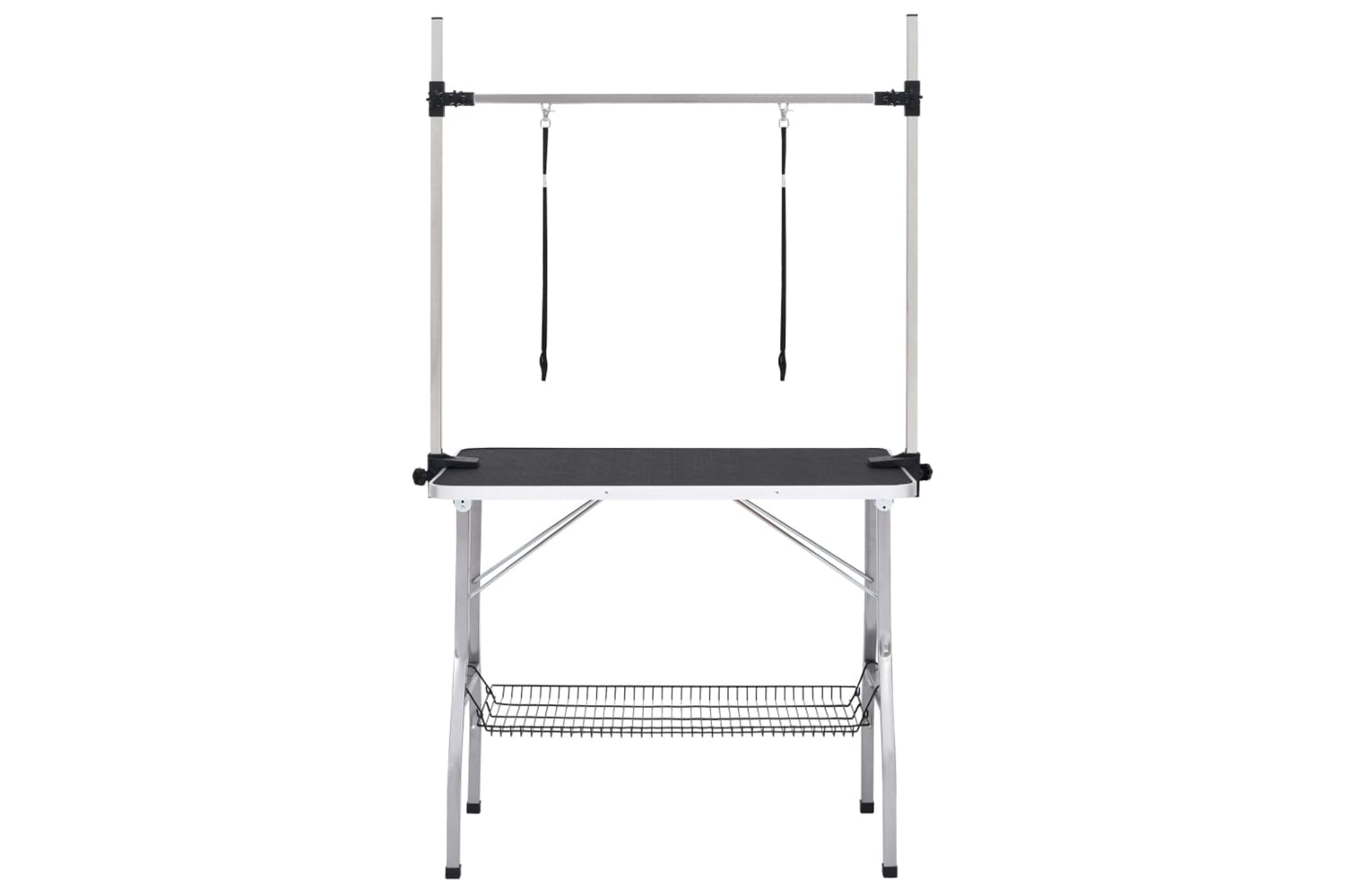 Vidaxl 171069 Adjustable Dog Grooming Table With 2 Loops And Basket-2