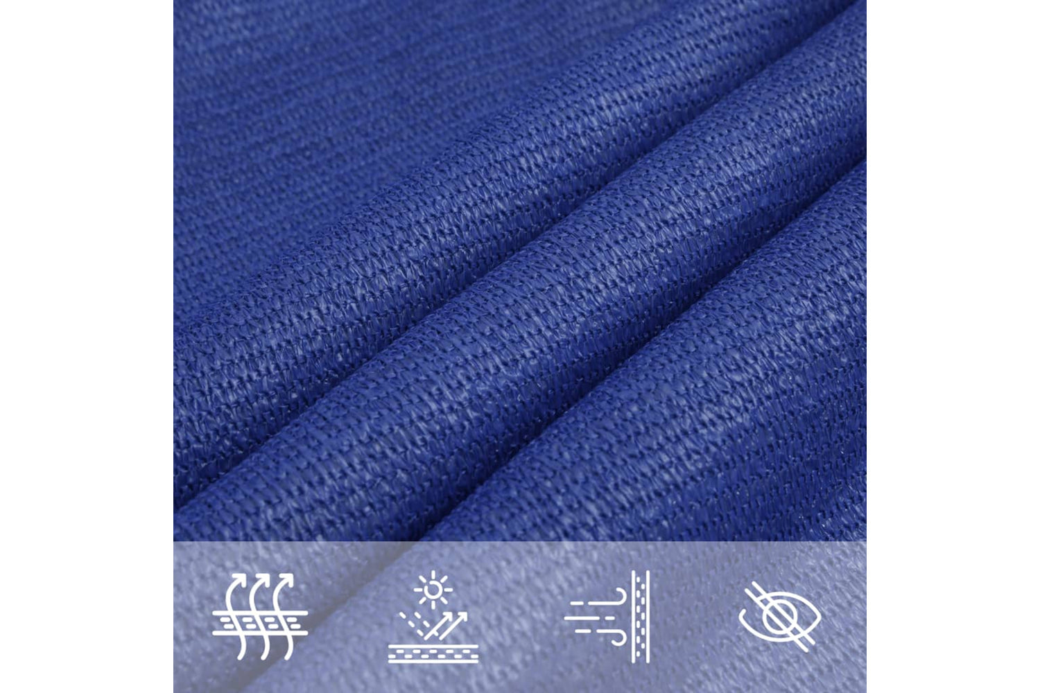 Vidaxl 311505 Sunshade Sail 160 G/mâ² Blue 2x4.5 M Hdpe-4