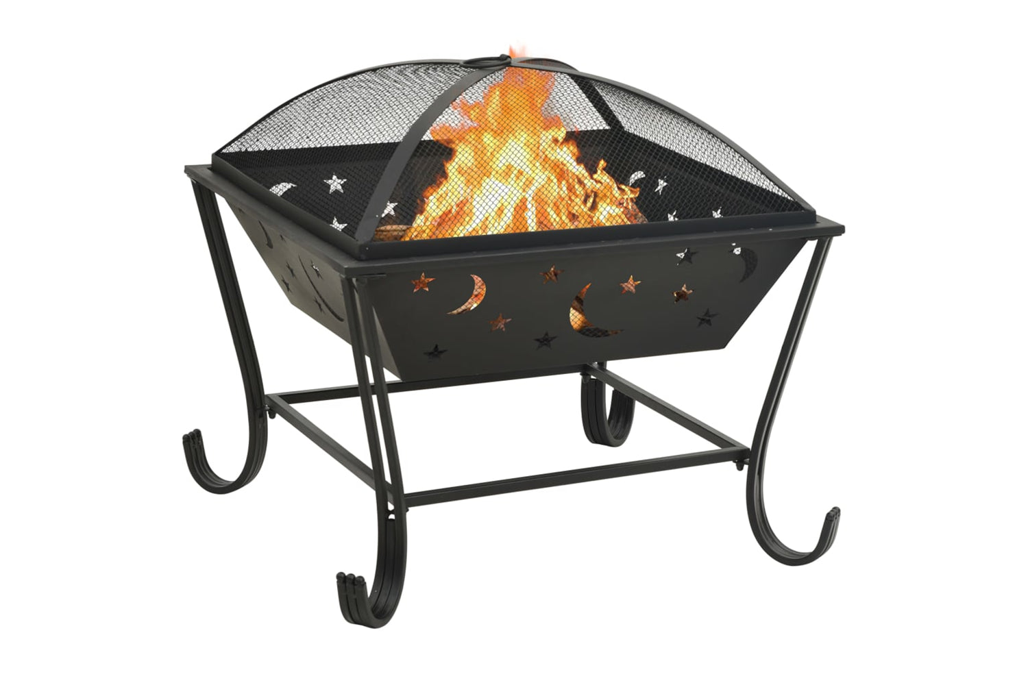 vidaXL 311893 Fire Pit With Poker 62cm Xxl Steel-2