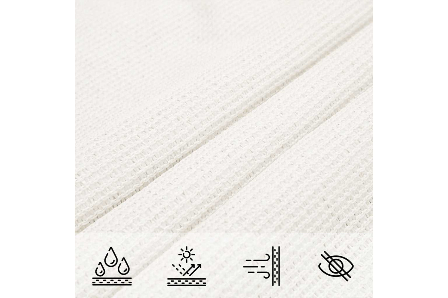 vidaXL 311247 Sunshade Sail 160 G/mÂ² White 5x7 M Hdpe-6