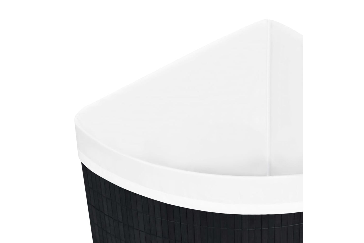 Vidaxl 320762 Bamboo Corner Laundry Basket Black 60 L-6