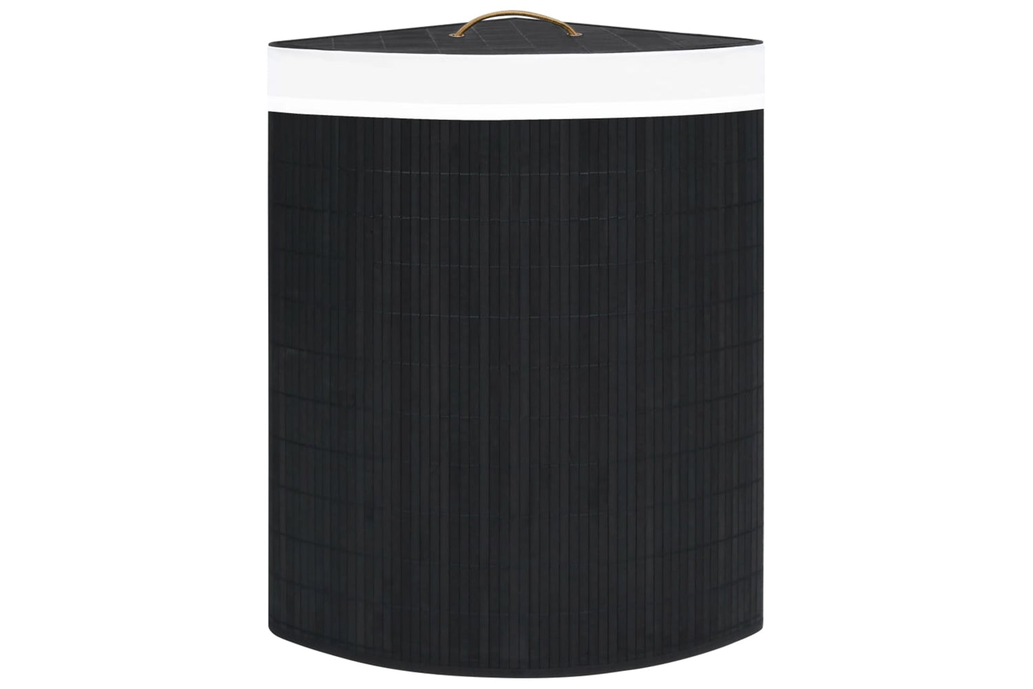 Vidaxl 320762 Bamboo Corner Laundry Basket Black 60 L-4