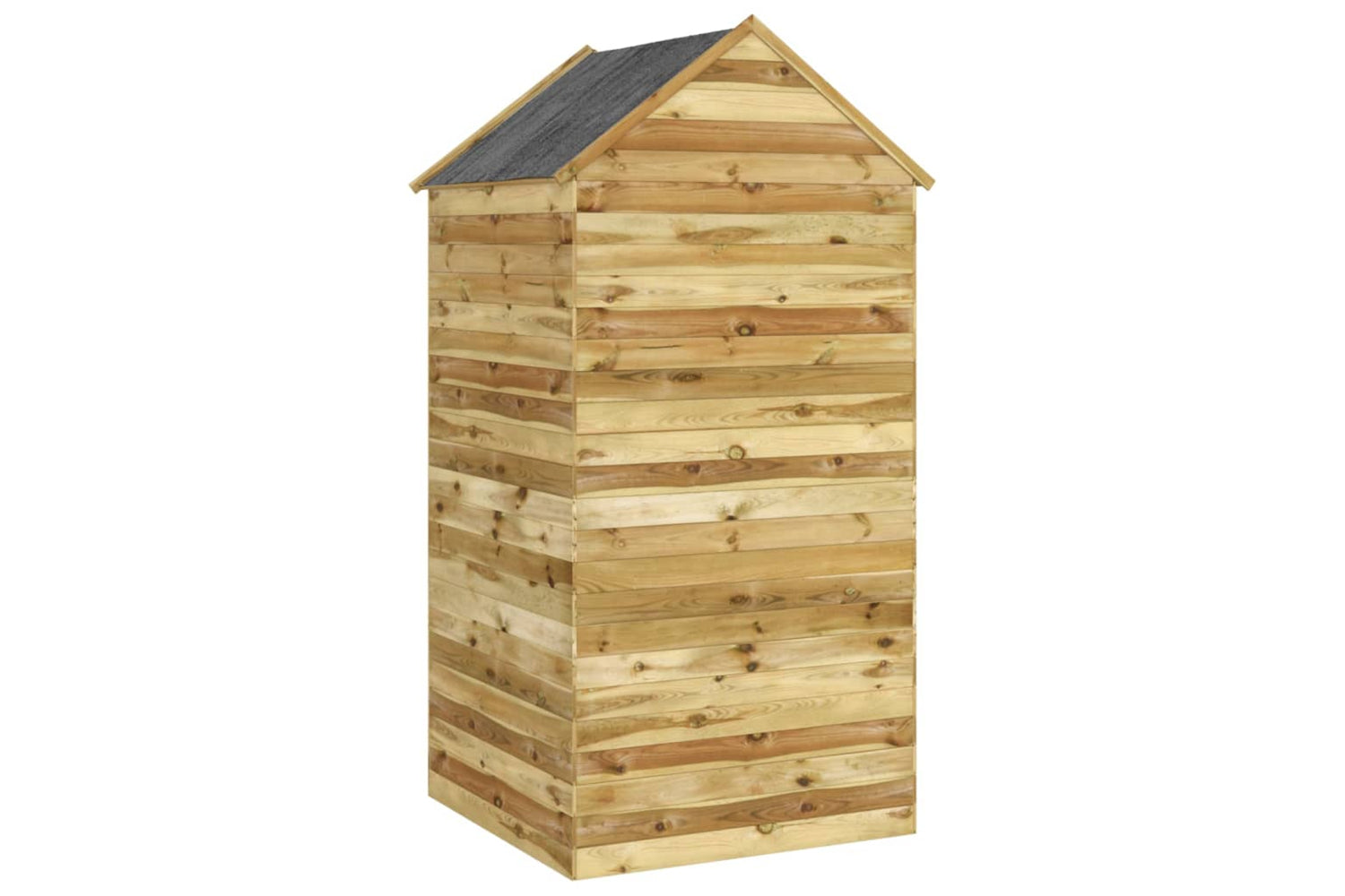 vidaXL 318193 Garden Tool Shed With Door 107x107x220cm Impregnated Solid Wood Pine-4
