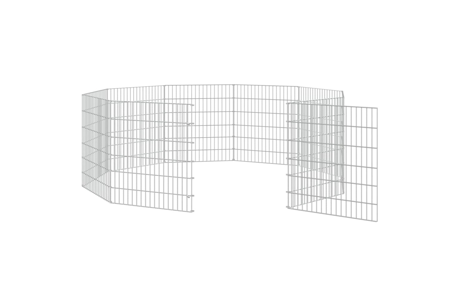 Vidaxl Free Range Animal Enclosure 10-panel 54x60 Cm Galvanised Iron-4