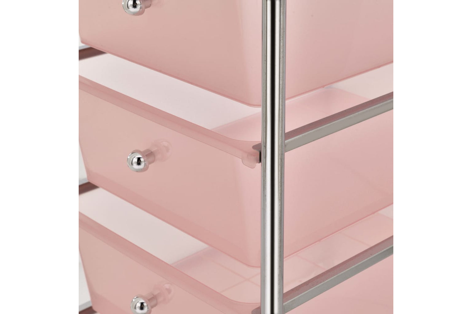 Vidaxl 320400 4-drawer Mobile Storage Trolley Pink Plastic-6