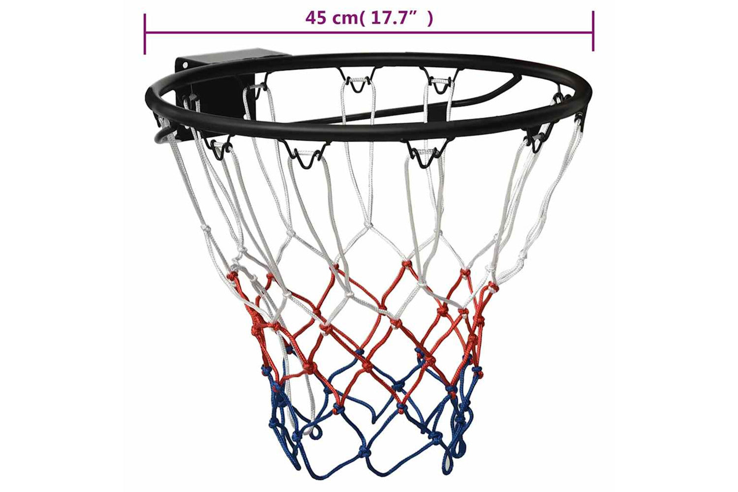 Vidaxl Basketball Ring Black 45 Cm Steel-7