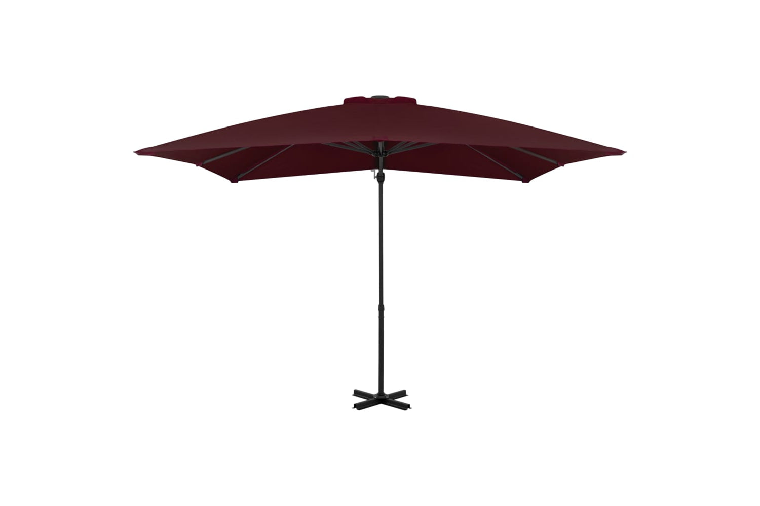 vidaXL 312304 Cantilever Umbrella With Aluminium Pole Bordeaux Red 250x250cm-2