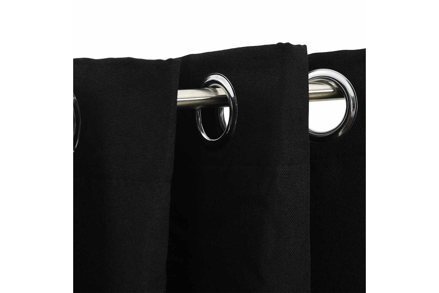 Vidaxl Linen-look Blackout Curtains With Grommets 2pcs Black 140x245cm-2