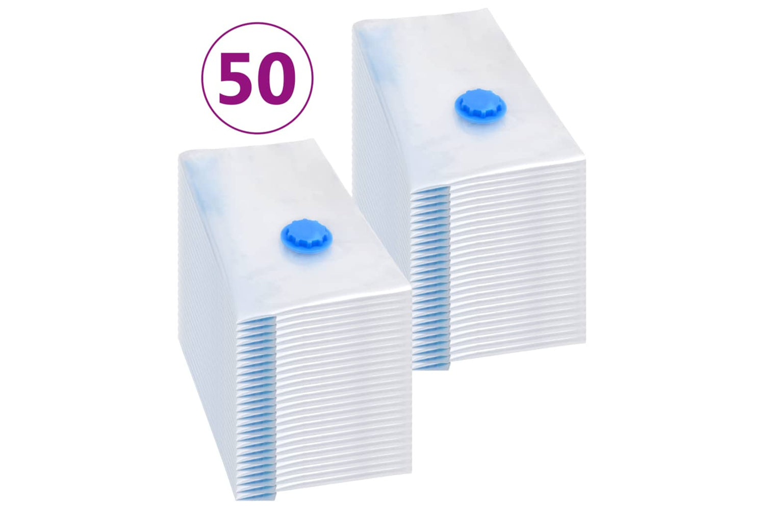 vidaXL 51331 Vacuum Travel Storage Bags Clothing Bags 60x40cm 50 Pcs-2