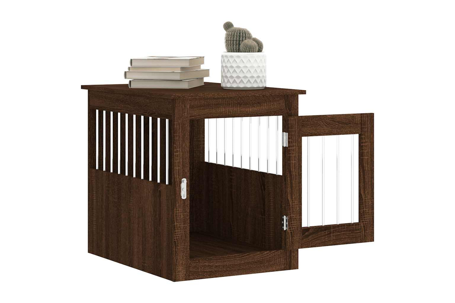 vidaXL 838322 Dog Crate Furniture Brown Oak 55x75x65cm Engineered Wood-4