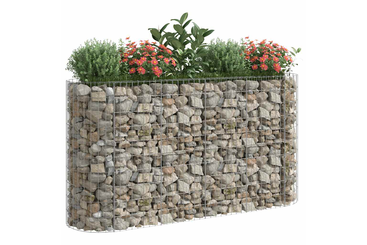 vidaXL 152033 Gabion Raised Bed Galvanised Iron 190x50x100cm-6