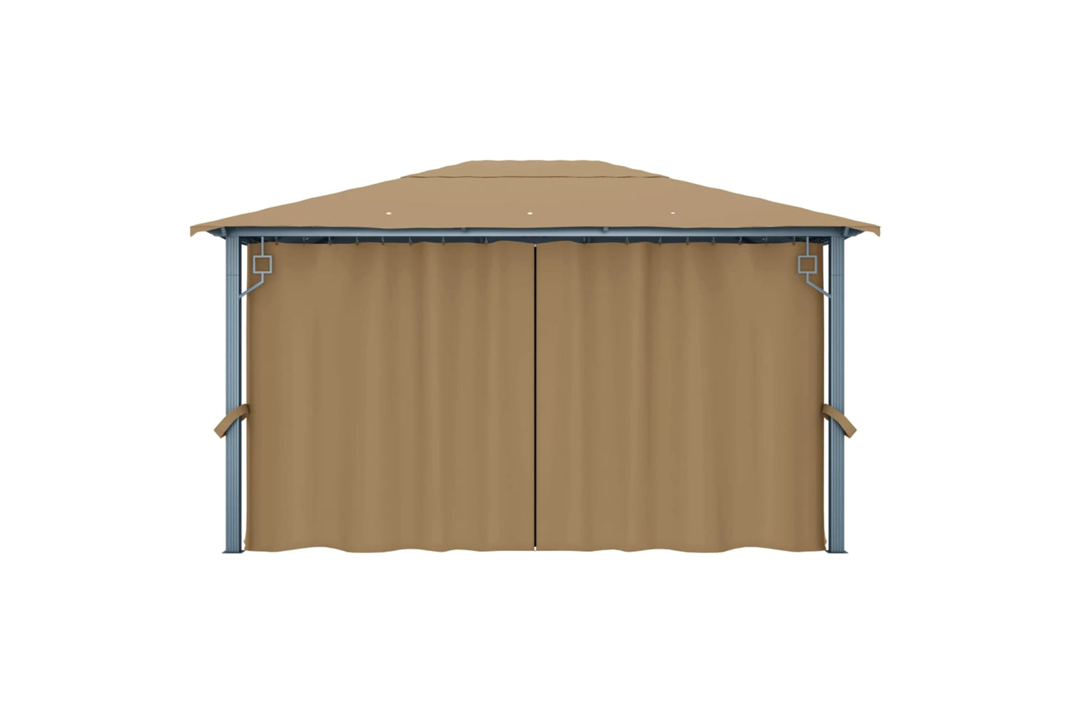 vidaXL 313894 Gazebo With Curtain 400x300cm Taupe Aluminium-6