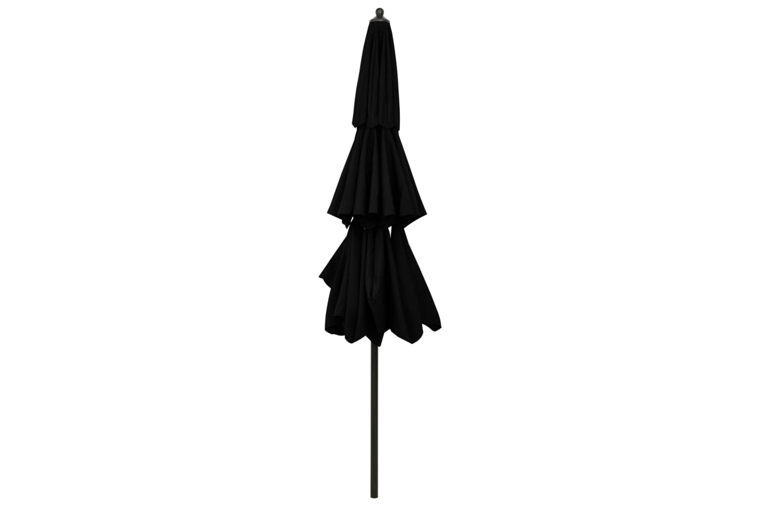 Vidaxl 313874 3-tier Parasol With Aluminium Pole Black 3 M-4