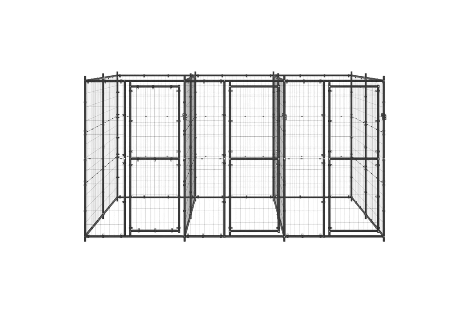 Vidaxl 3082261 Outdoor Dog Kennel Steel 7.26 M2-2