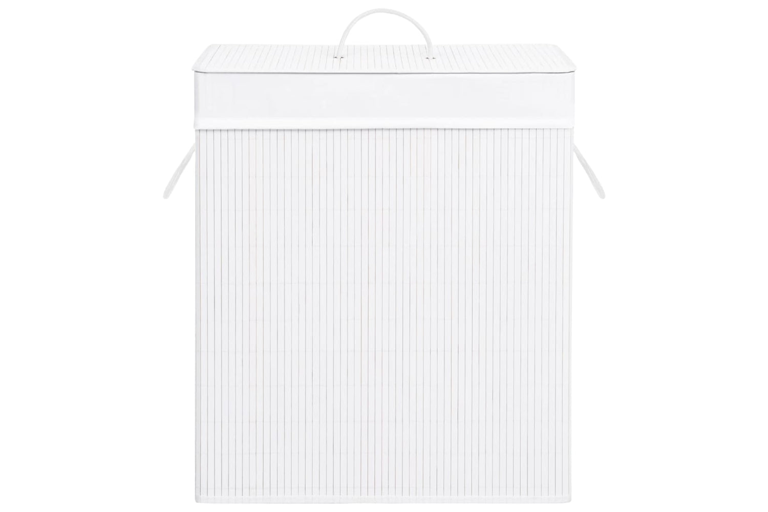 Vidaxl 320744 Bamboo Laundry Basket White 100 L-4
