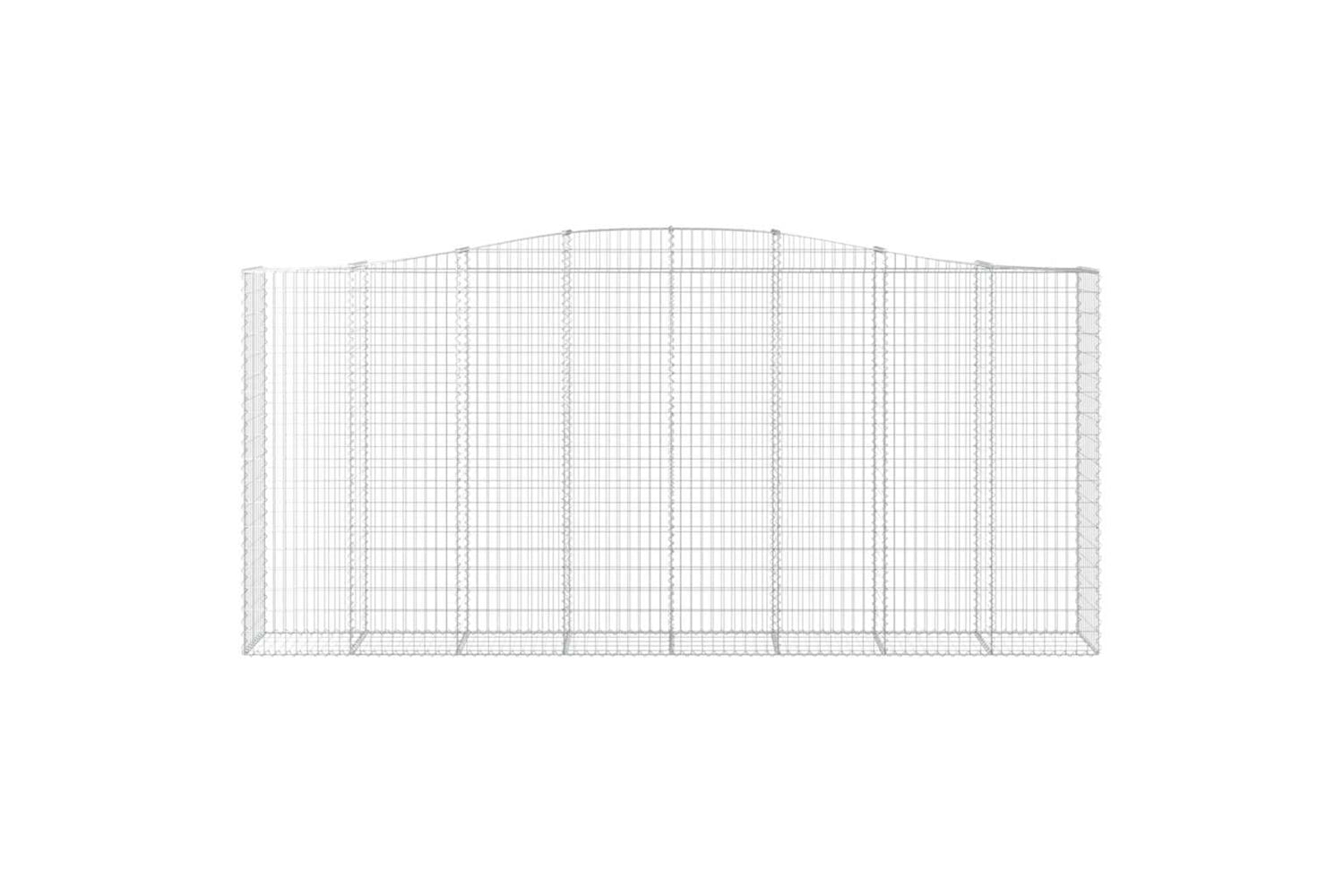 vidaXL 153419 Arched Gabion Basket 400x50x180/200cm Galvanised Iron-2