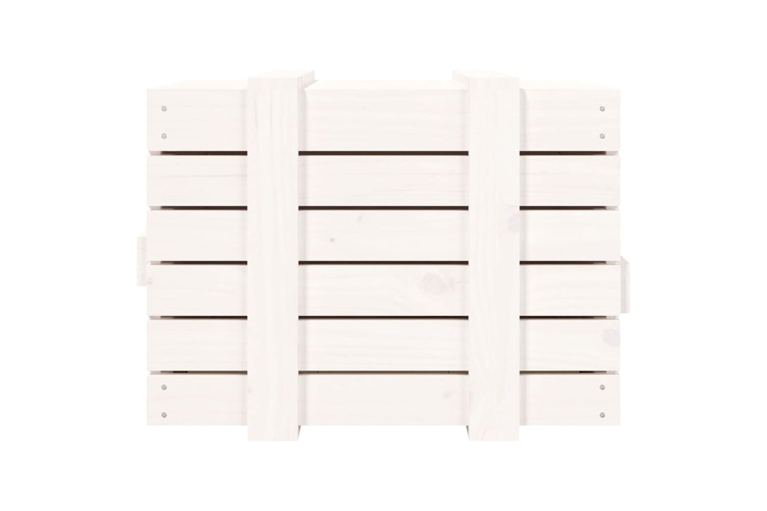vidaXL 824994 Storage Box White 58x40.5x42cm Solid Wood Pine-6