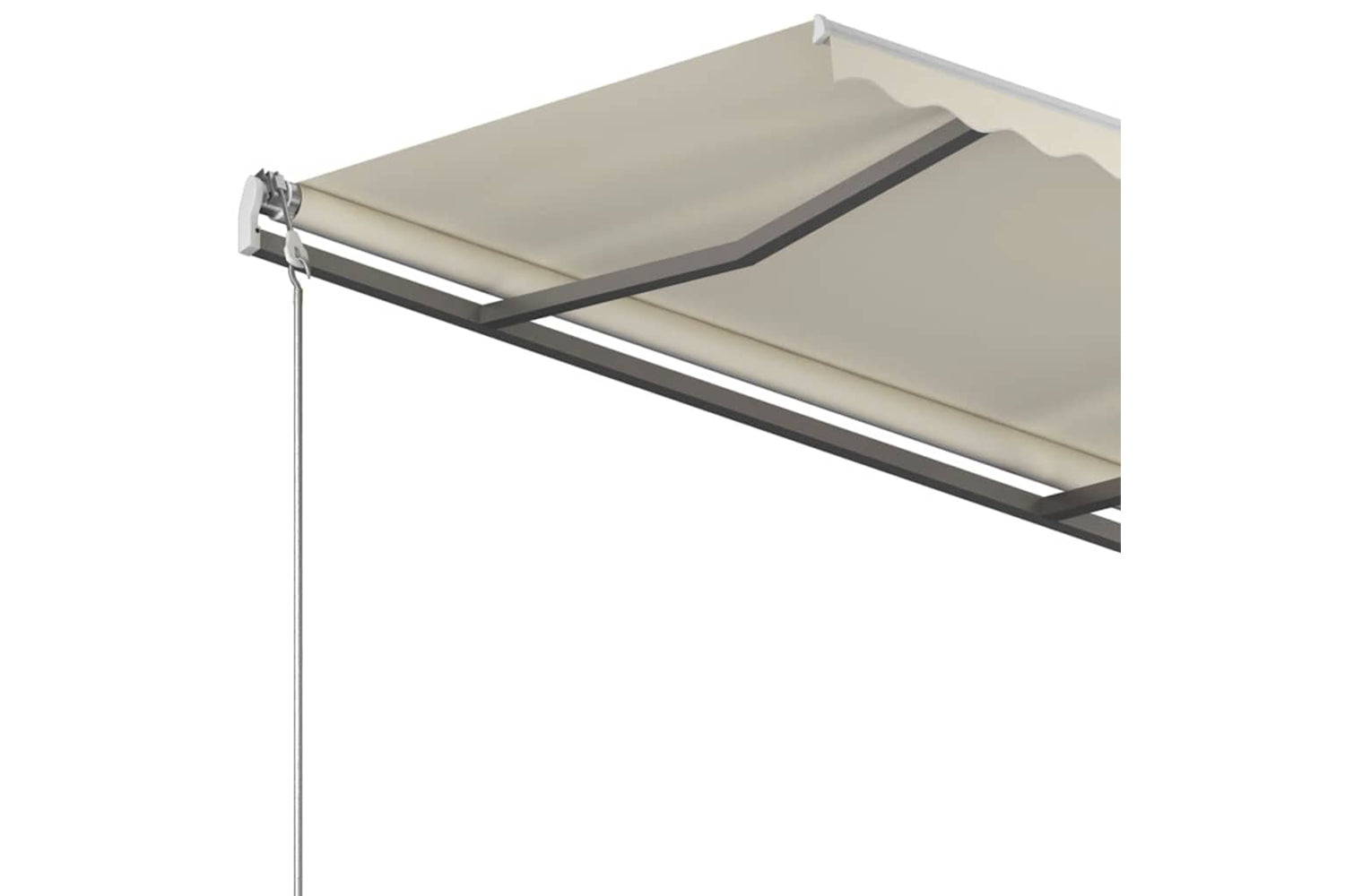Vidaxl Freestanding Manual Retractable Awning 400x300 Cm Cream-6