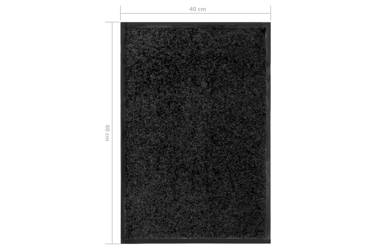 vidaXL 323409 Doormat Washable Black 40x60cm-6