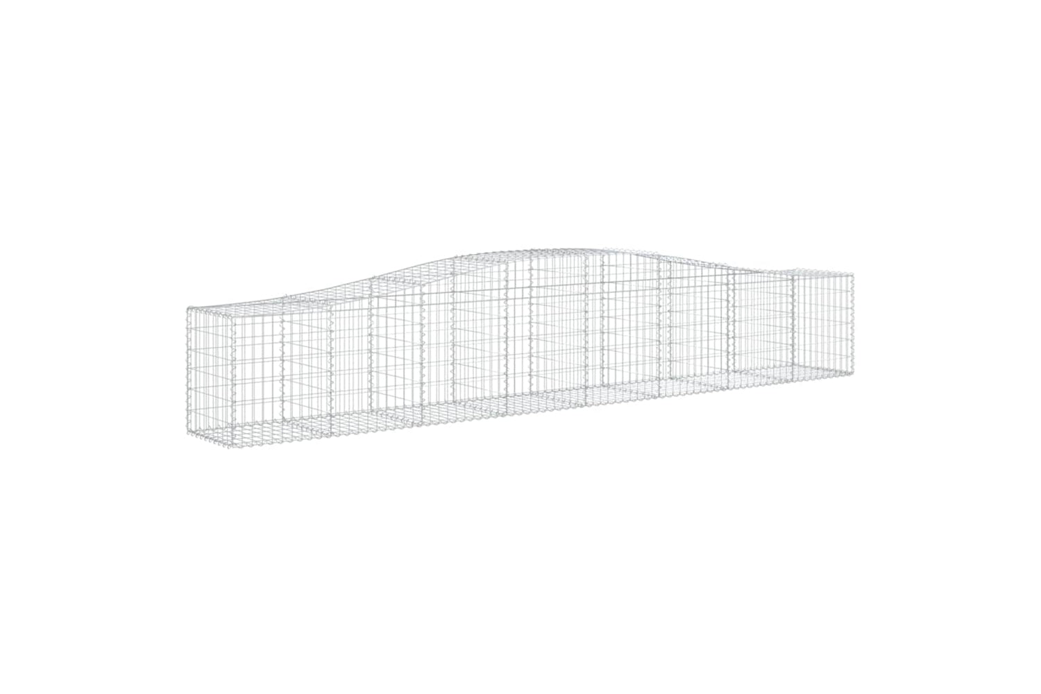 vidaXL 3145937 Arched Gabion Baskets 9 Pcs 400x50x60/80cm Galvanised Iron-2