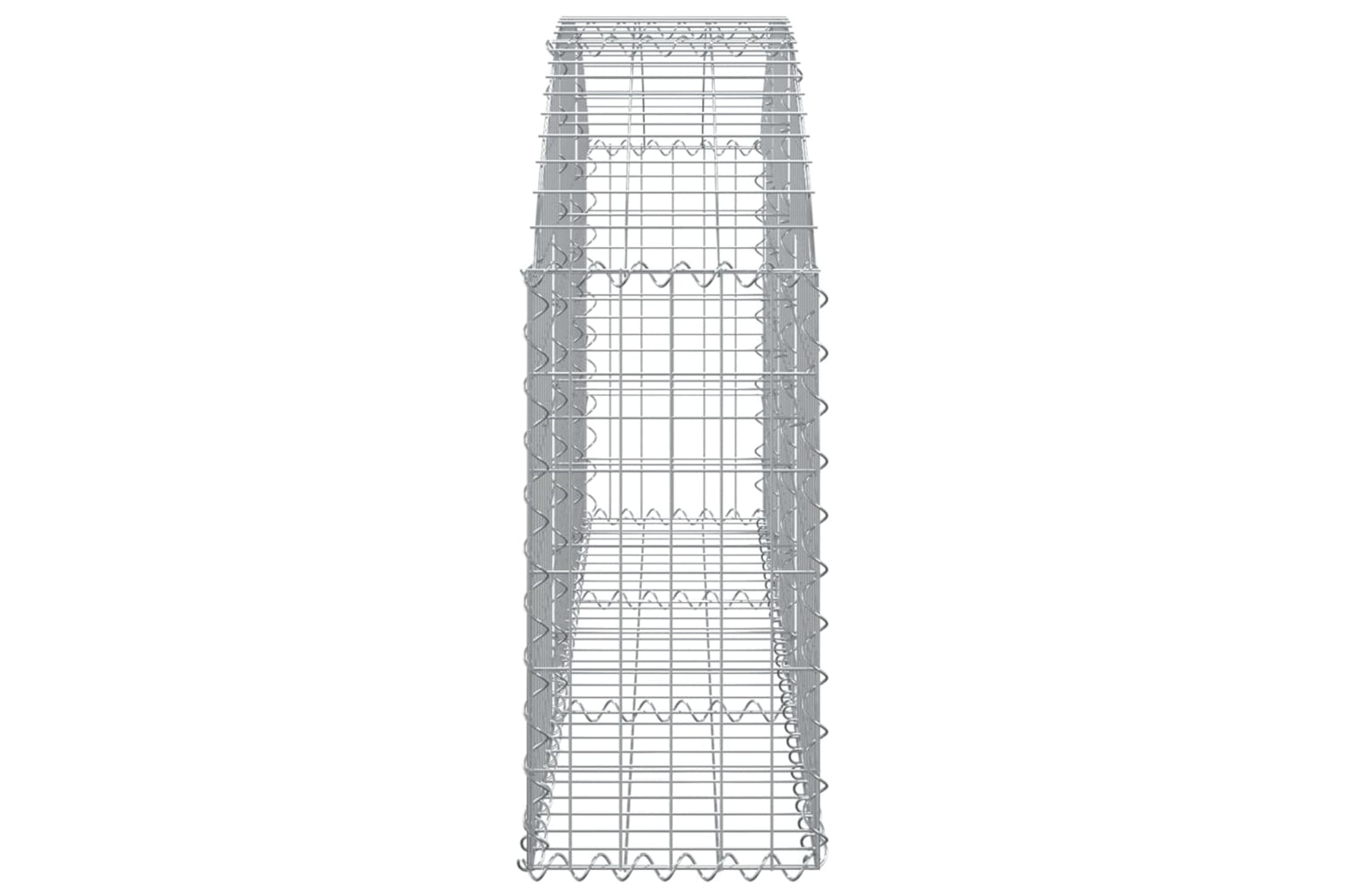vidaXL 153443 Arched Gabion Basket 150x30x60/80cm Galvanised Iron-3