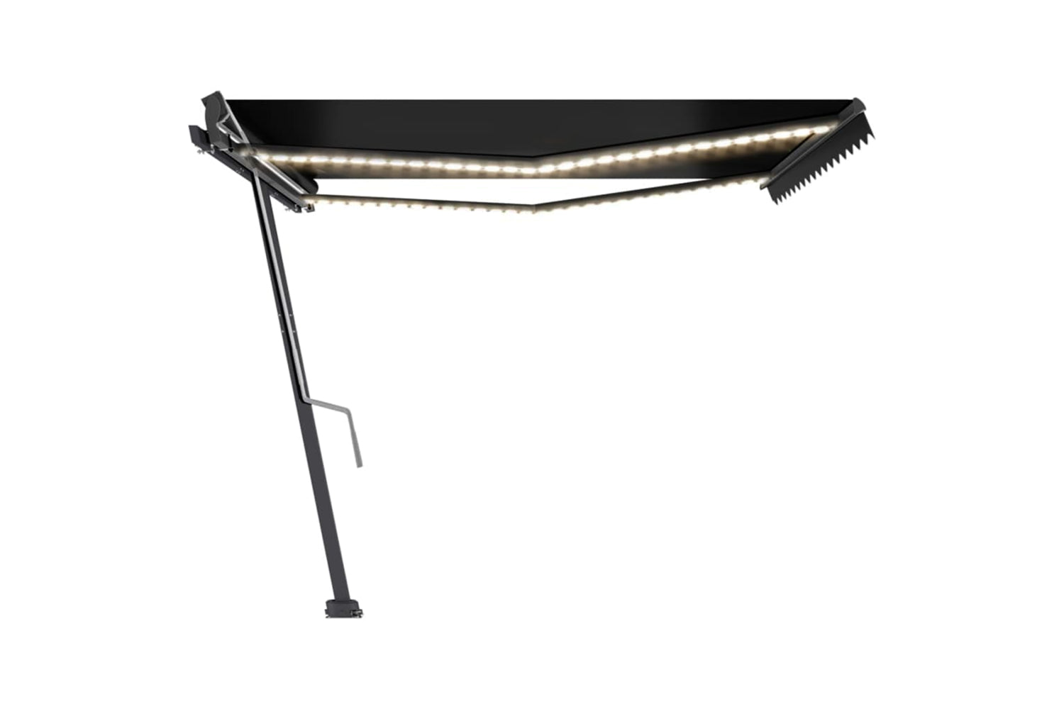 vidaXL 3069744 Manual Retractable Awning With Led 400x300cm Anthracite-2