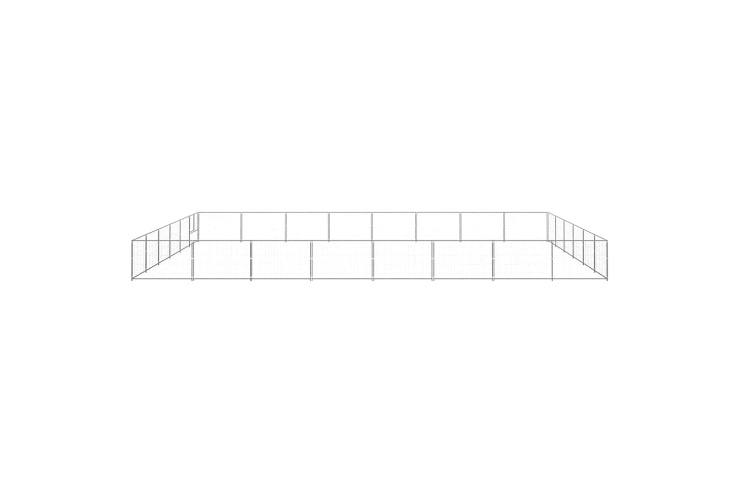 Vidaxl 3082176 Dog Kennel Silver 48 M2 Steel-3