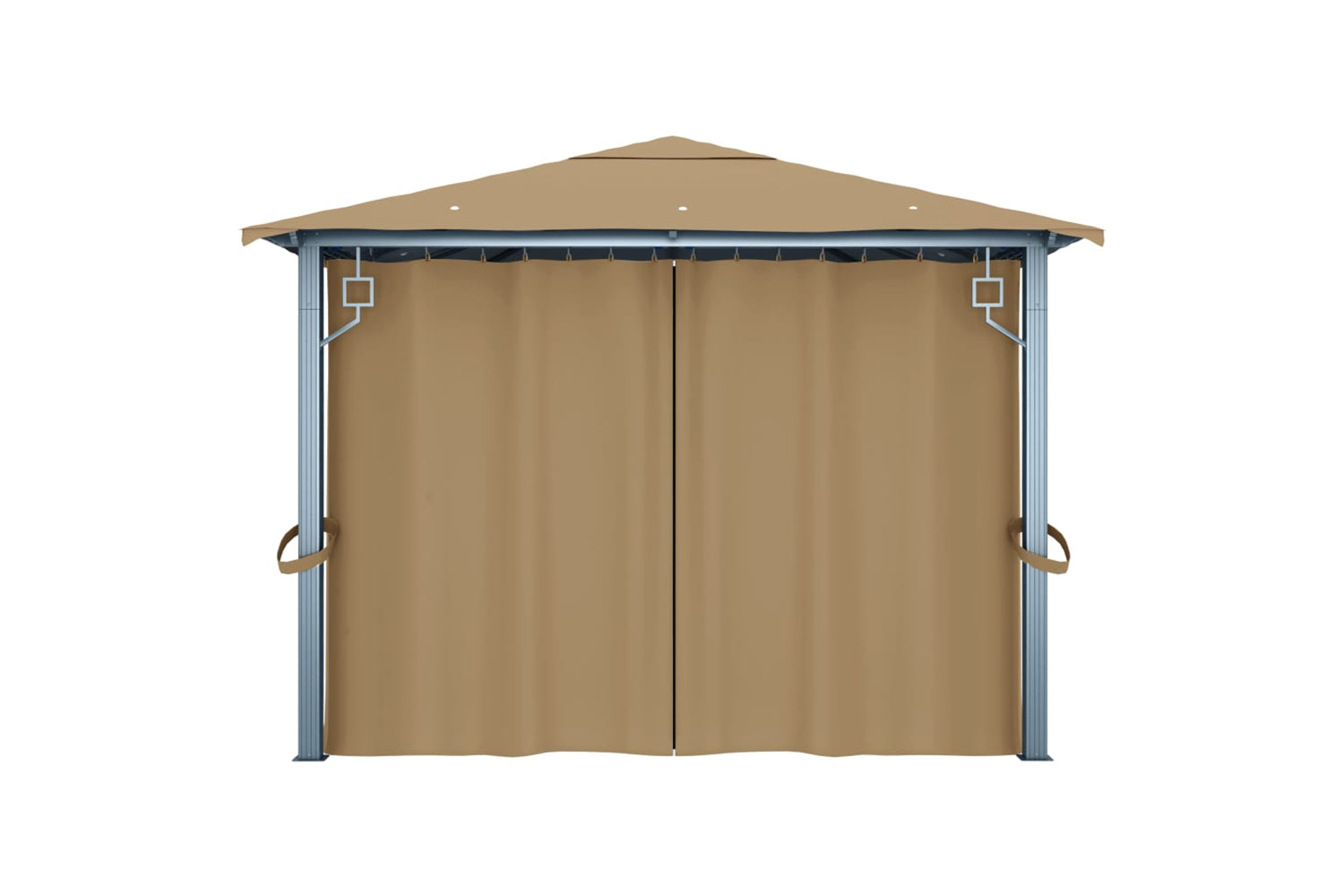vidaXL 313894 Gazebo With Curtain 400x300cm Taupe Aluminium-7