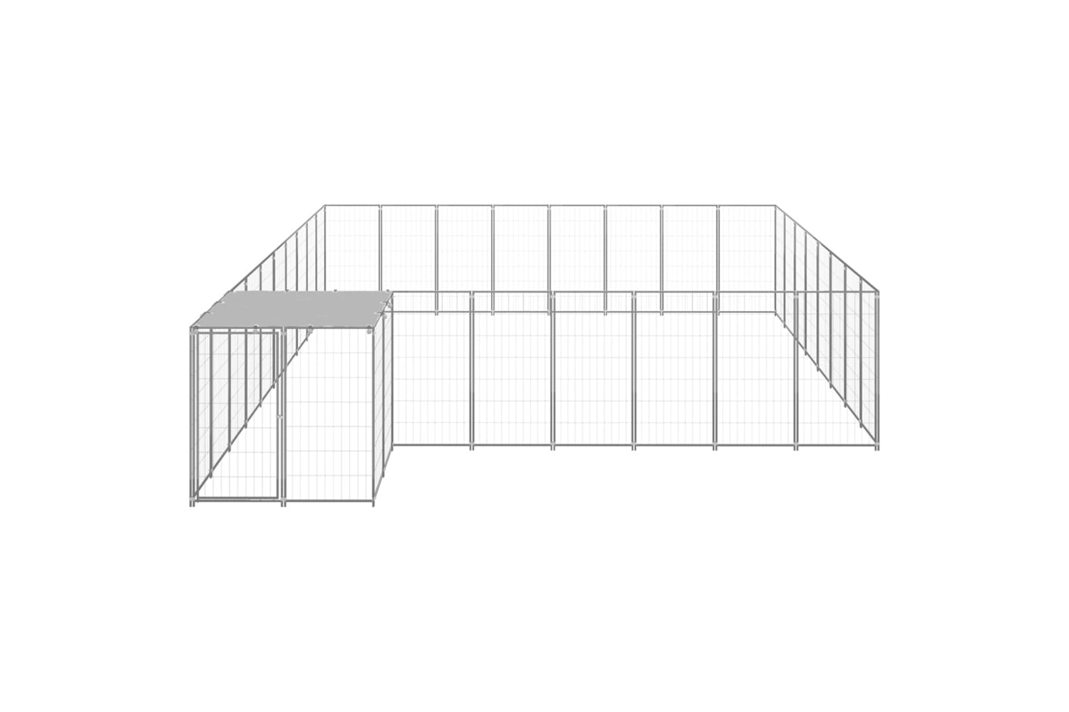 Vidaxl 3082234 Dog Kennel Silver 20.57 M2 Steel-2