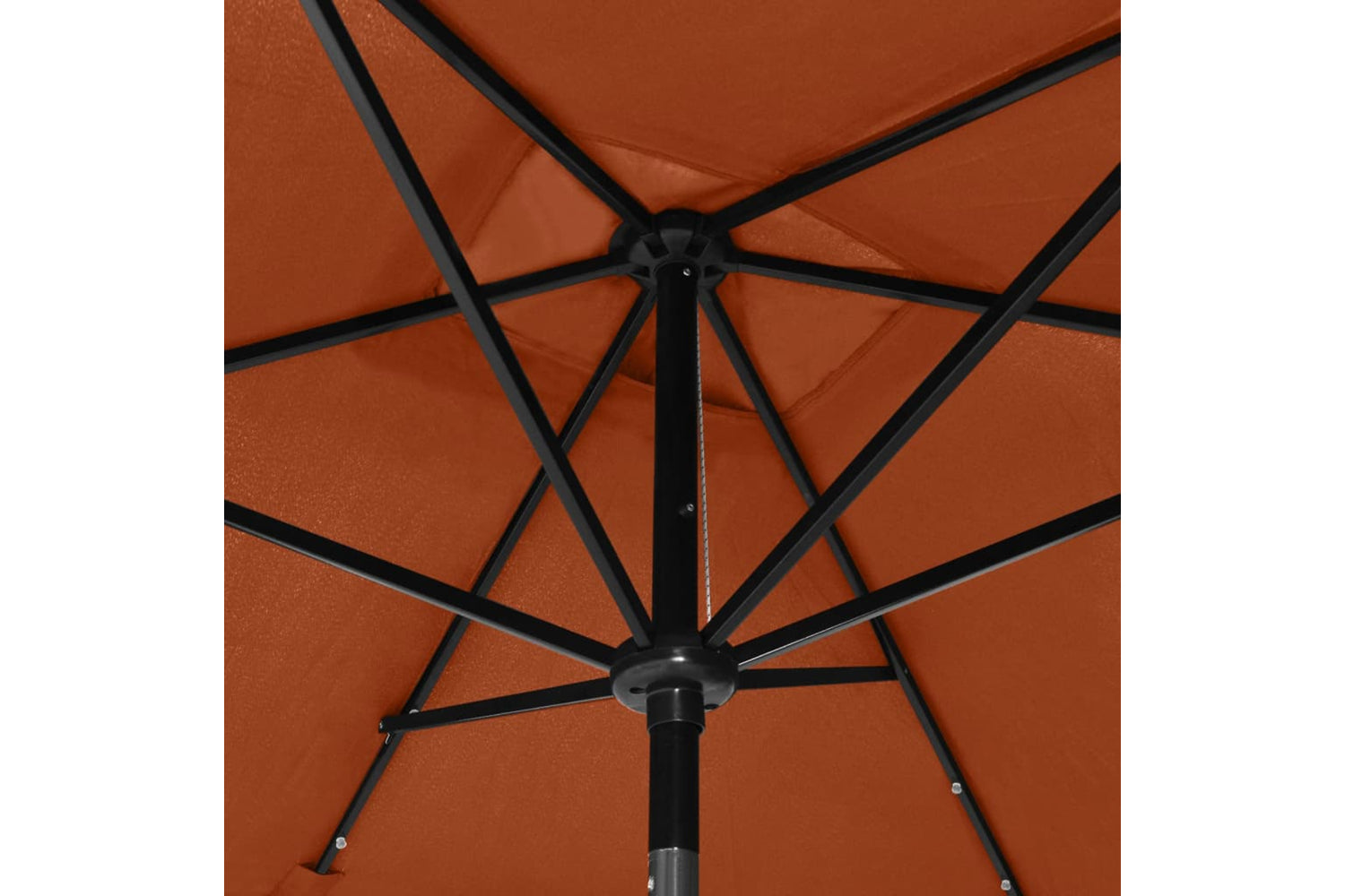 Vidaxl 313791 Parasol With Leds And Steel Pole Terracotta 2x3 M-9