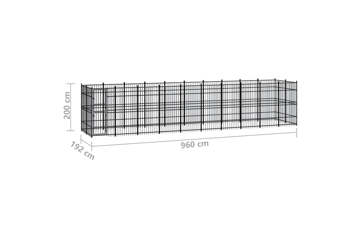 Vidaxl 3097964 Outdoor Dog Kennel Steel 18.43 M2-7