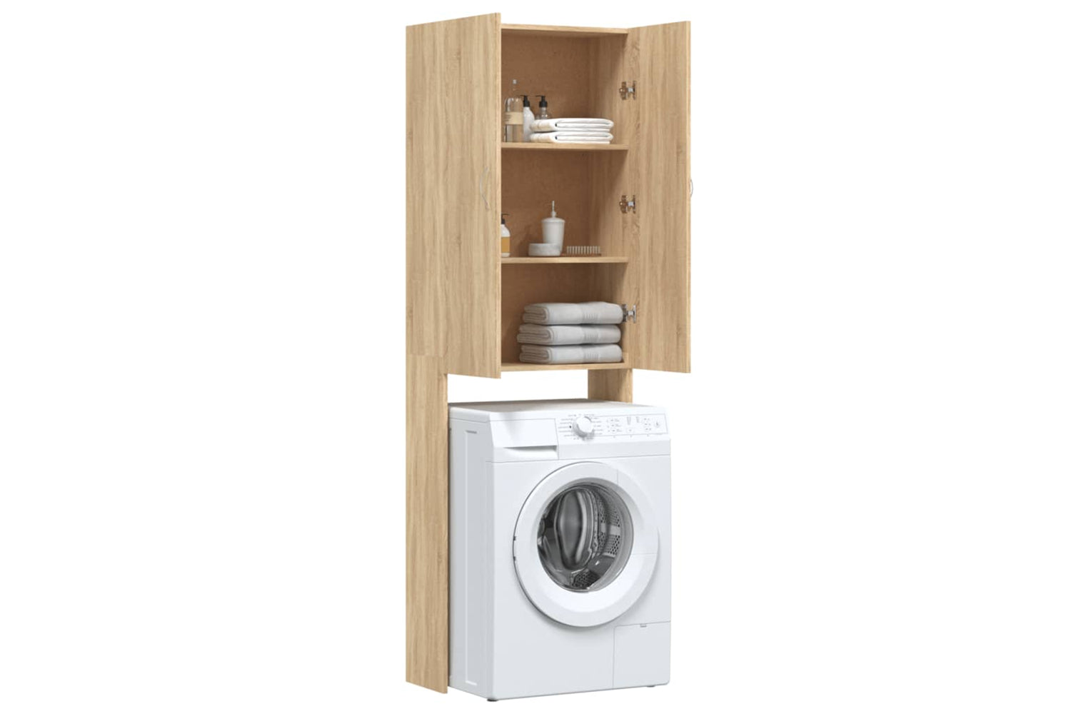 vidaXL Washing Machine Cabinet Sonoma Oak 64x25.5x190cm-5