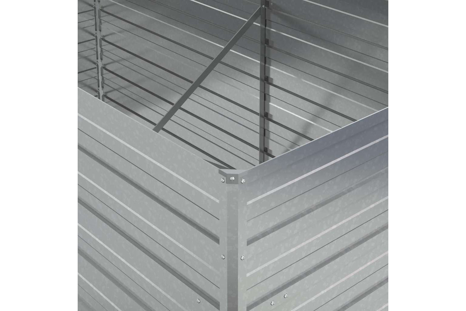Vidaxl Garden Raised Bed 160x80x77 Cm Galvanized Steel Silver-5