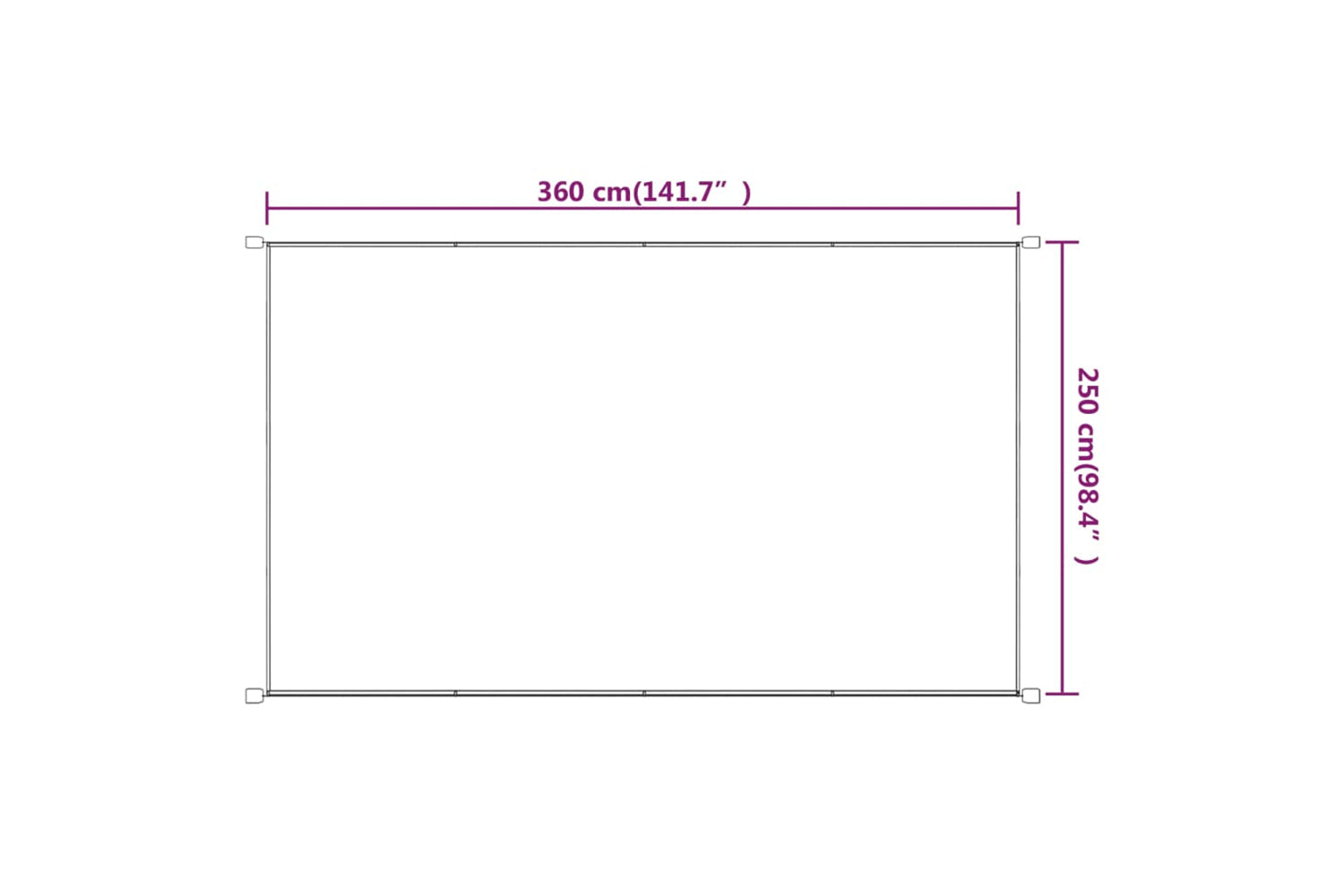 vidaXL 148480 Vertical Awning Blue 250x360cm Oxford Fabric-5
