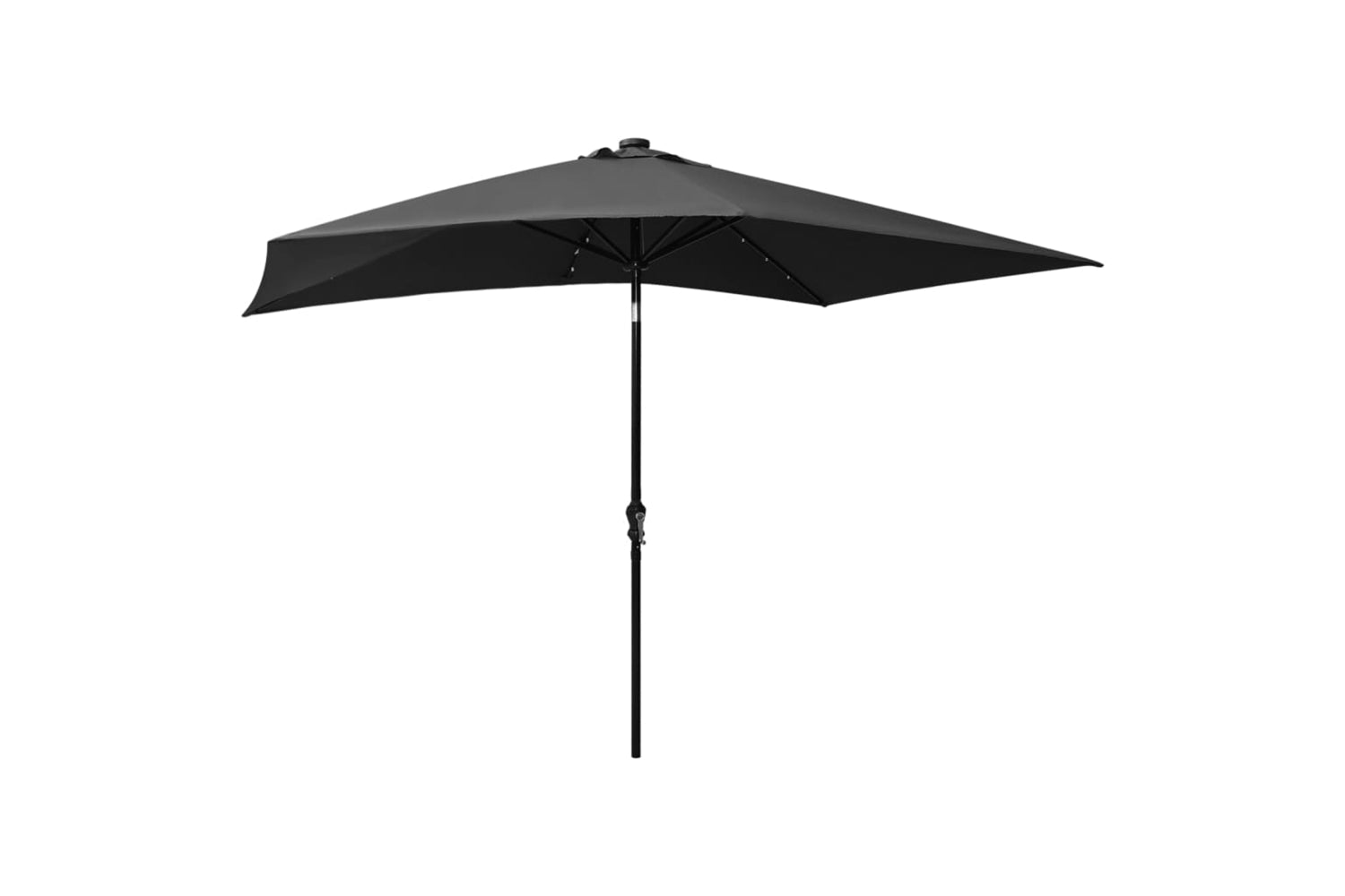 Vidaxl 313788 Parasol With Leds And Steel Pole Anthracite 2x3 M-4