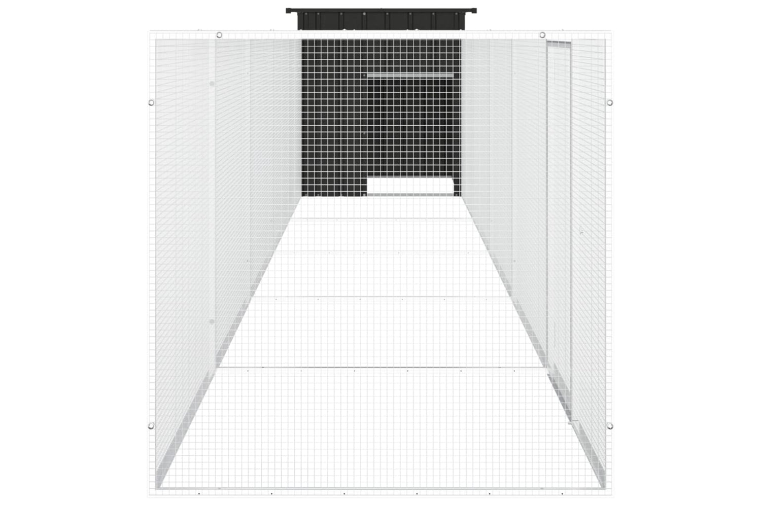 vidaXL 3106455 Chicken Cage Anthracite 600x91x100cm Galvanised Steel-4