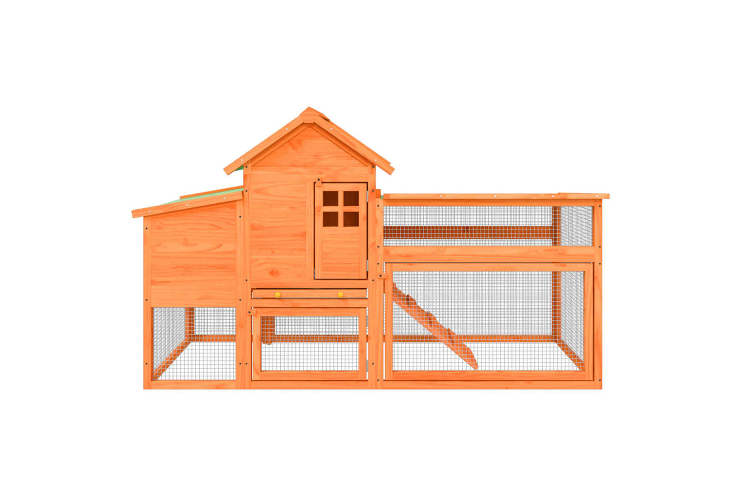 vidaXL 172228 Chicken Coop Brown 186.5x58.5x113cm Solid Wood Pine-2